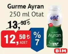 OTAT GURME AYRAN 250 ML fiyat ve kampanya bilgisi